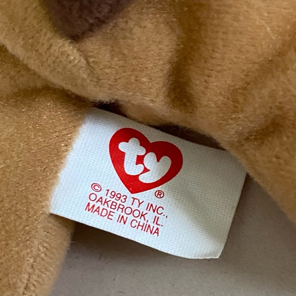 Ty Teenie Beanie Baby Bones The Dog 1993 Mc Donald’s Collectible VINTAGE NWT - Picture 6 of 10